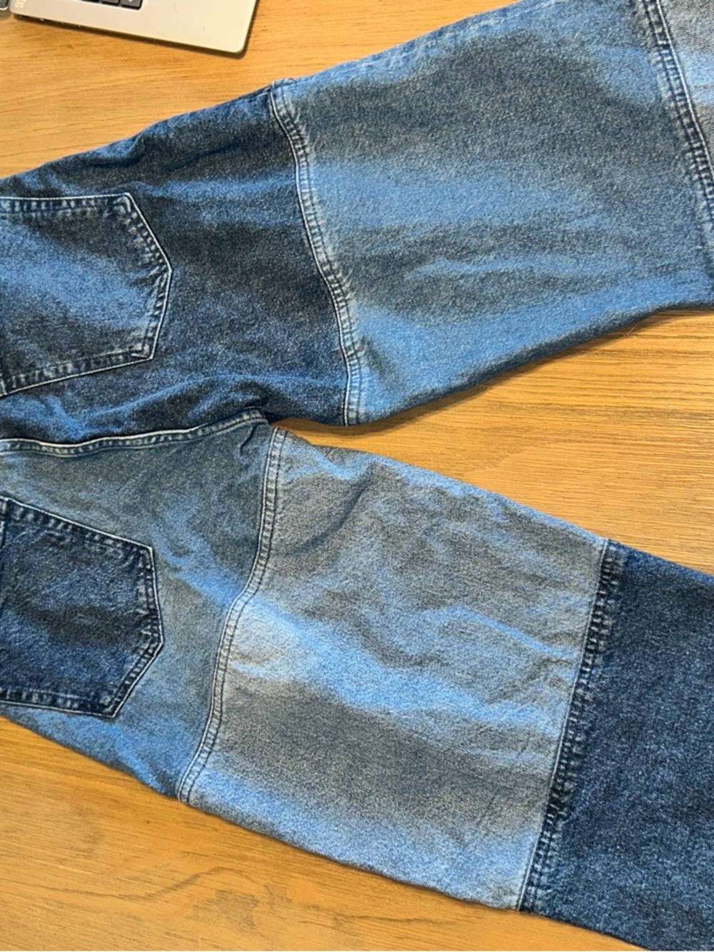 Divided Women's Patchwork Blue Denim Jeans - Picture 7 of 8